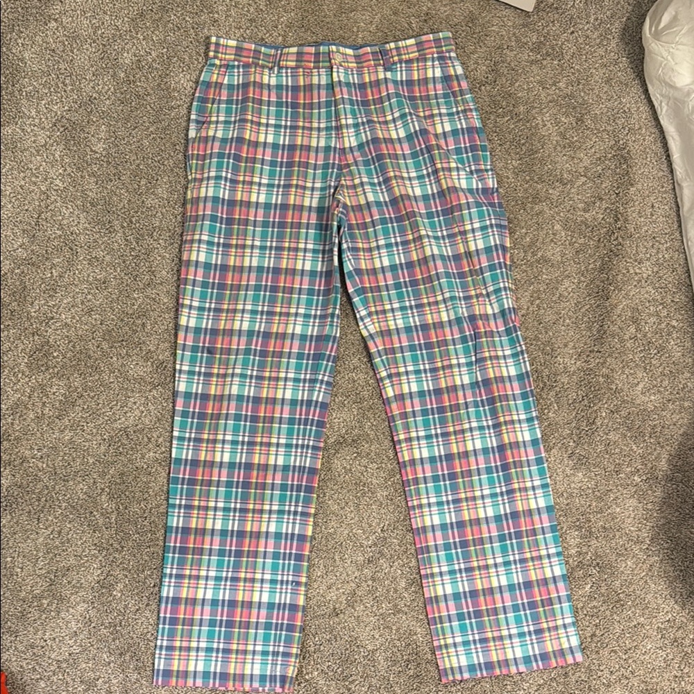 Saddlebred Men's Colorful Plaid Chinos